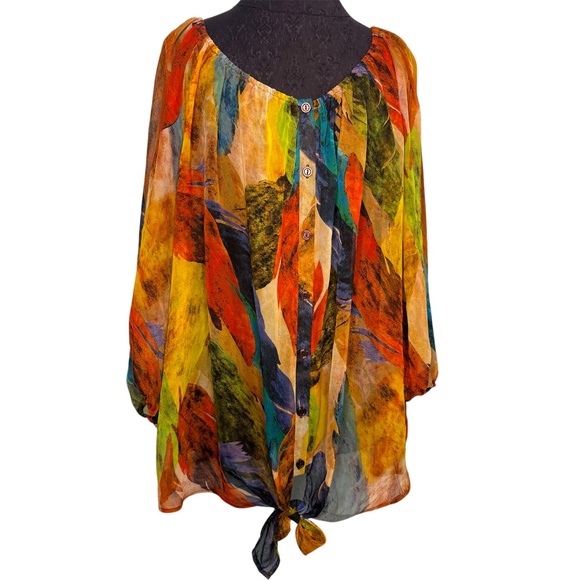 Lane Bryant Plus Size Sheer Blouse - Picture 1 of 11